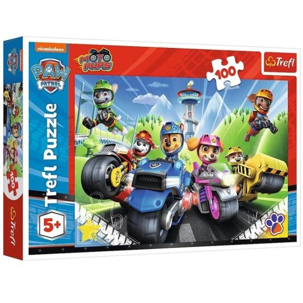 Puzzles - "100" - Paw Patrol on motorbikes / Viacom PAW Patrol