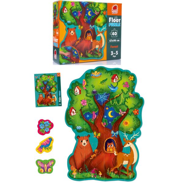 Puzzle Roter Kдfer floor puzzle. Forest animals. RK7010-04