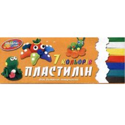 Пластилін 7 кольорів, 150 г "Колорит"