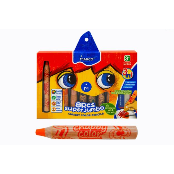 ����� 8 ������� ����� Jumbo ���������� � ������,Chubby color, 1800-8CB, �� "Marco"