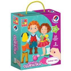 Игра настольная Vladi Toys магнитная одевалка. Оливер и Мия VT3702-12 Игра настольная Vladi Toys магнитная одевалка. Оливер и Мия VT3702-12