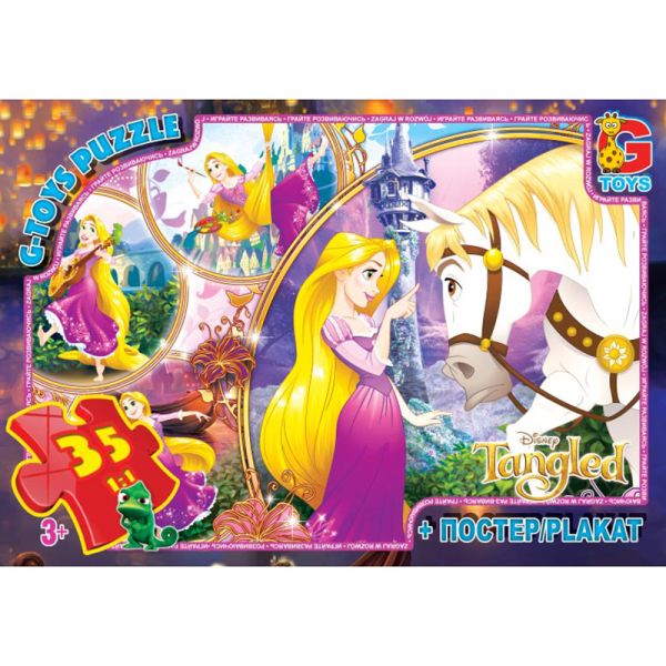 TA004 Пазли ТМ "G-Toys" із серії "Рапунцель", 35 ел.
