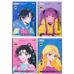 Тетрадь для рисования, 30 л., спор., софт тач + УФ лак, Kite Тетрадь для рисования, 30 листов, спираль, софт тач + УФ лак, Kite