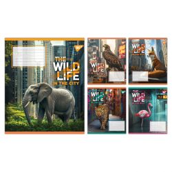 А5/48 кл. Yes The wild in the city, зошит учнівський загальний А5/48 кл. Yes The wild in the city, зошит учнівський загальний