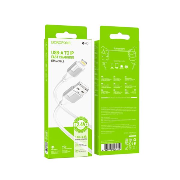������ USB Borofone BX101 Creator Lightning 2.4A (����)