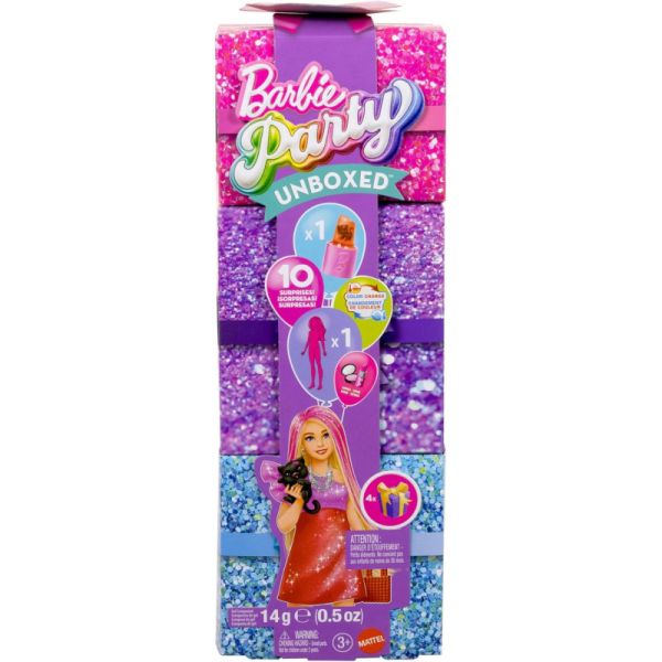 Лялька Barbie «Party Unboxed» серії «Бьюті-вечірка» у рожево-червоних тонах