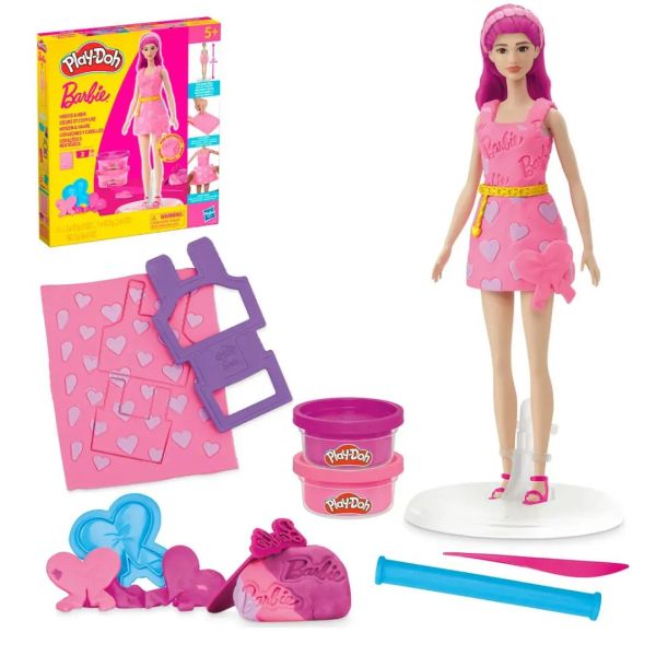 PD Набір для творчості з масою для ліплення «Barbie. Серця та волосся»