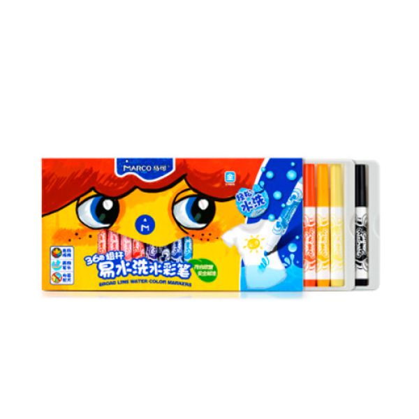 Фломастери 36 кольорів Super Washable Jumbo, 1632-36CB, ТМ «Marco»