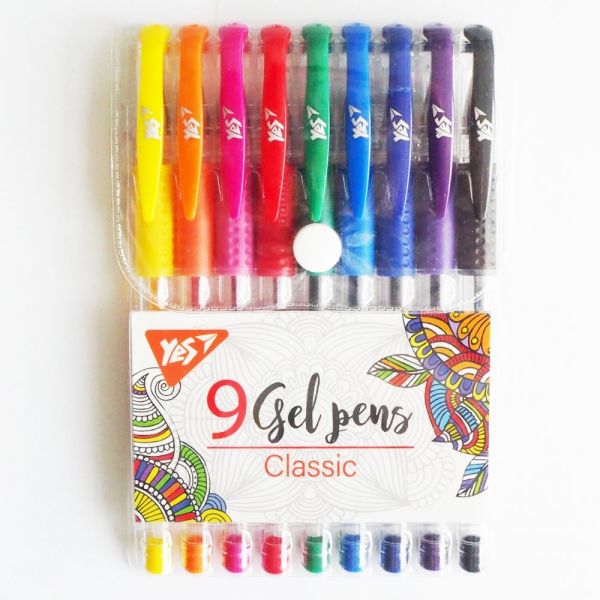 Набір гелевих ручок YES «Classic» 9 шт