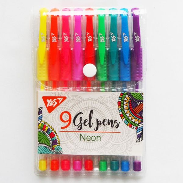 Набір гелевих ручок YES «Neon» 9 шт