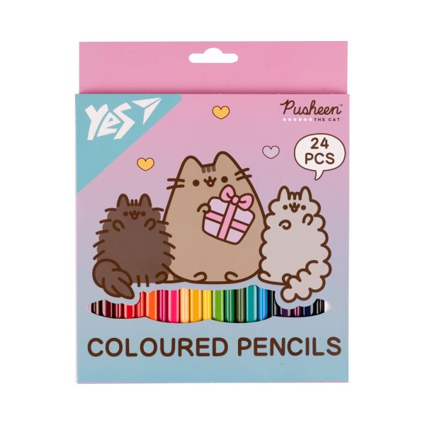 Олівці кольорові Yes 24 кол. «Pusheen. Stormy and Pip»