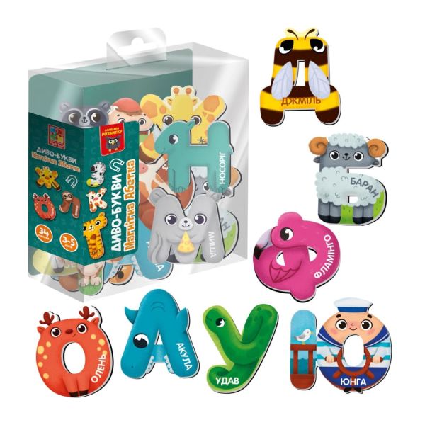 Гра розвиваюча Vladi Toys магнітна. Чудо-букви. Алфавіту. VT5411-18