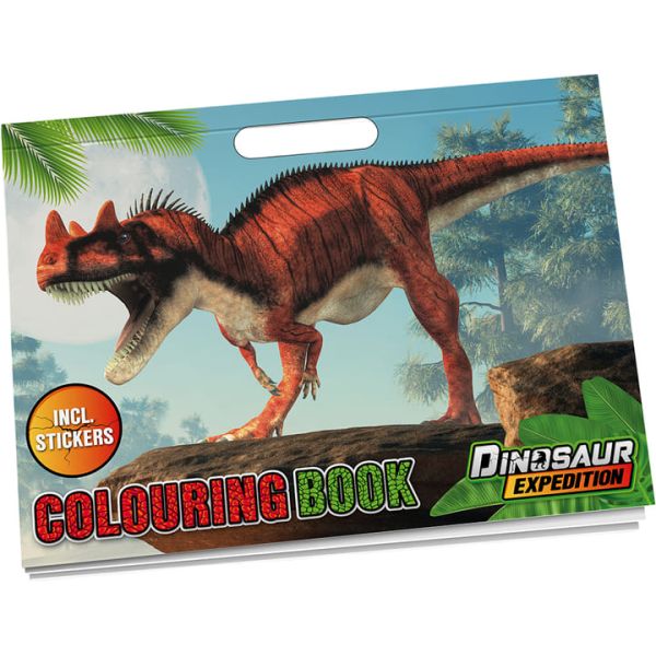Dinosaur Expedition Розмальовка зі стікерами