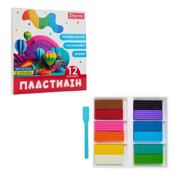 Пластилін 1Вересня, 12 кол., 240г «Classic»